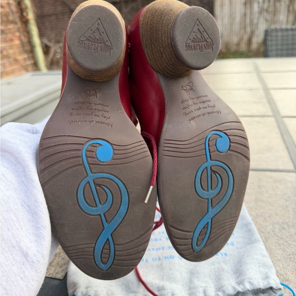 John Fluevog Burgundy Leather Heels Women’s Size 9 - Picture 4 of 9